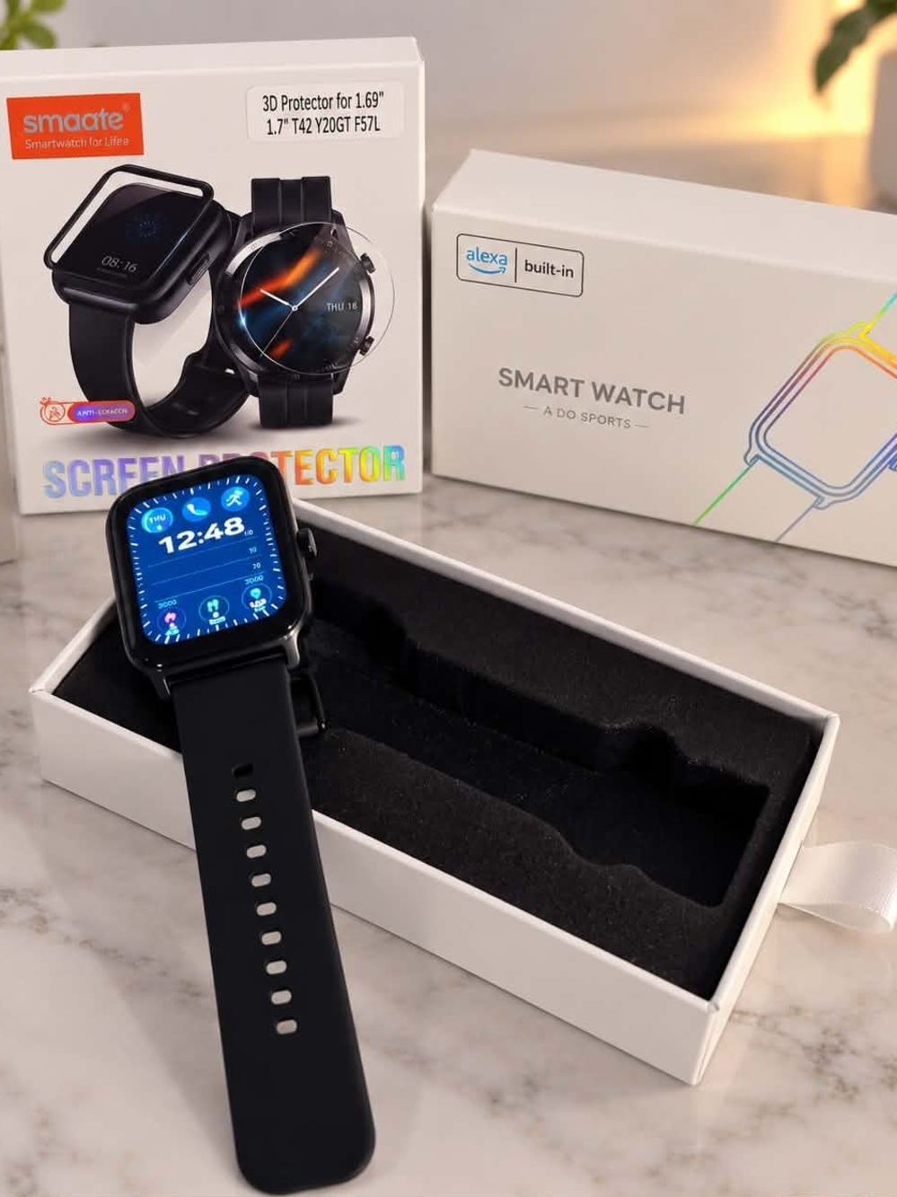 Smart Watch with Alexa Built-in - Black